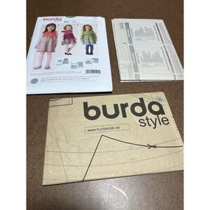 Burda 9401 Sewing Pattern Uncut Girls Dress Sizes 2-7